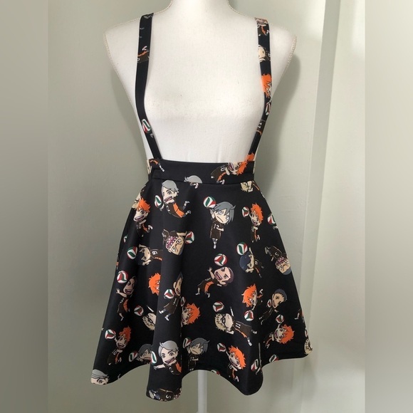 NWT Hot Topic Haikyu Suspender Skirt Size Small